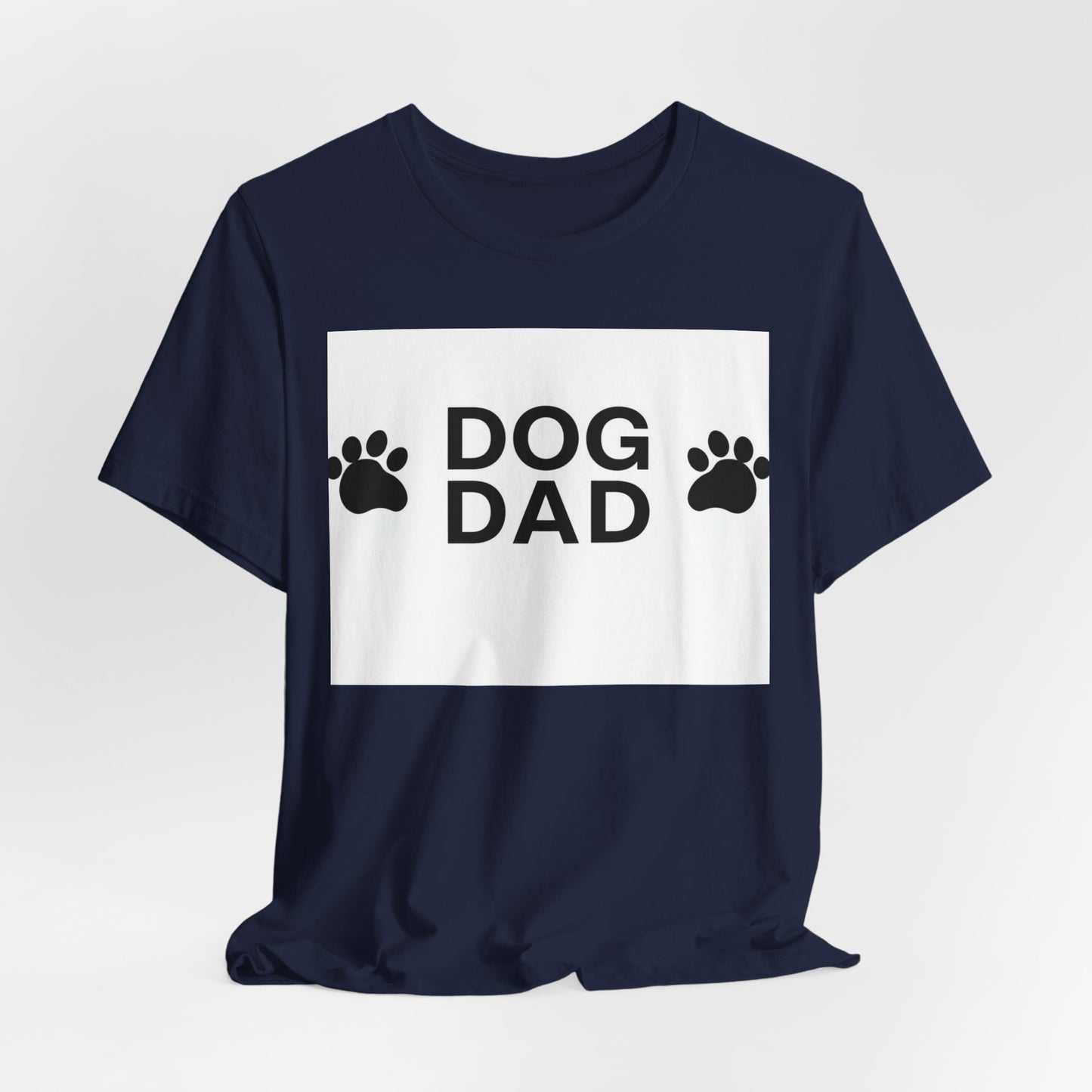 Dog Dad T-Shirt — Paw Print Graphic Tee for Dog Lovers