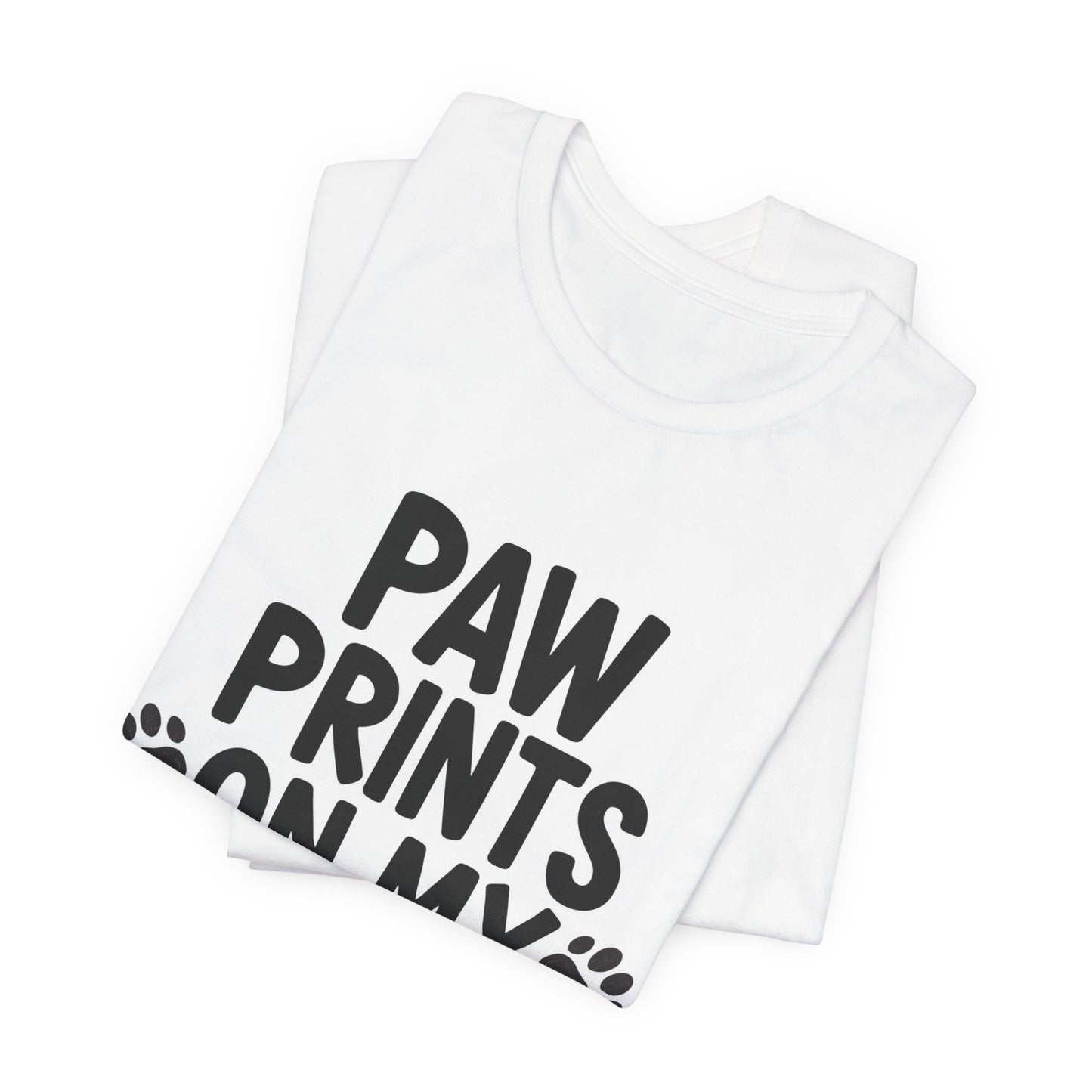 Paw Prints On My Heart T-Shirt – Cute Dog & Cat Lover Tee