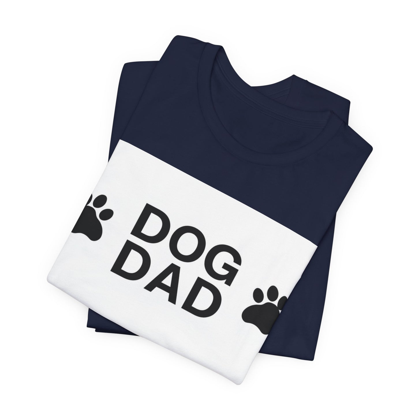 Dog Dad T-Shirt — Paw Print Graphic Tee for Dog Lovers