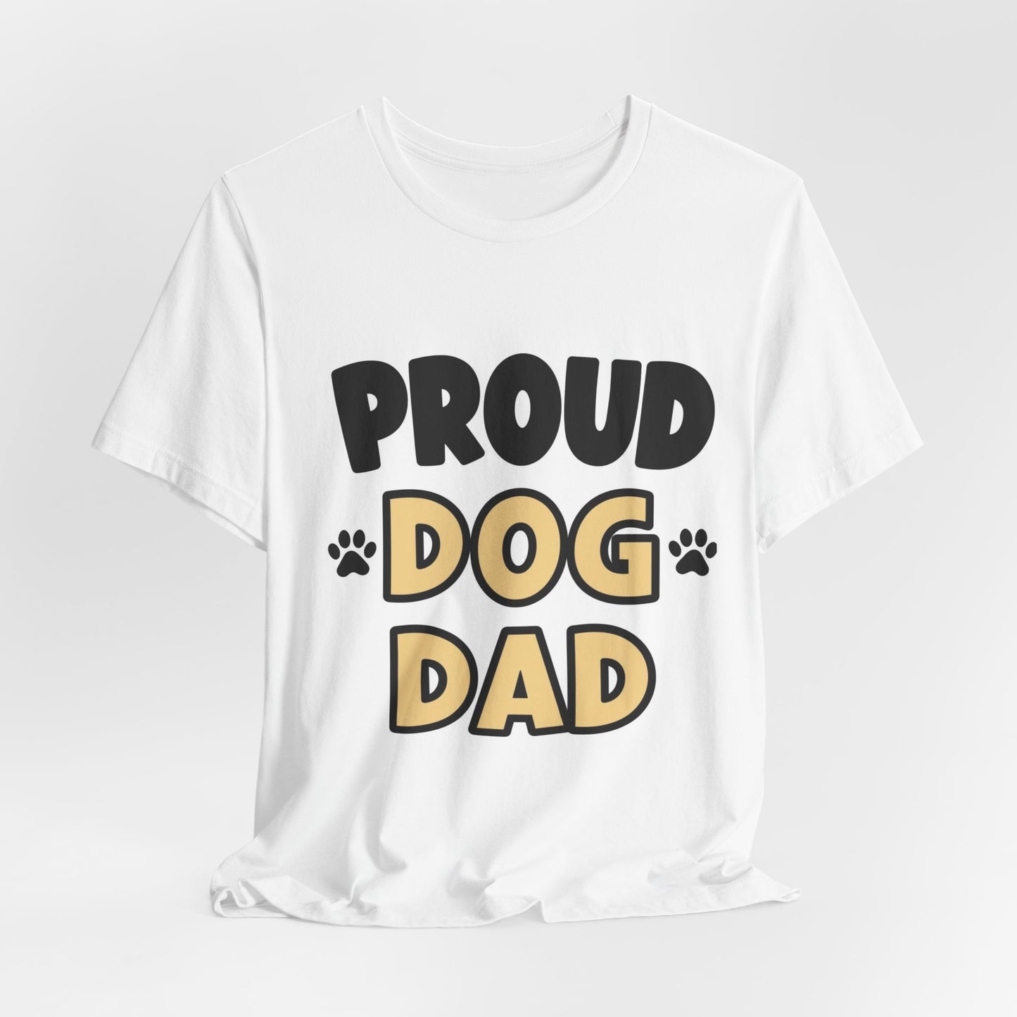 Proud Dog Dad T-Shirt — Men's Cute Pawprint Dog Dad Tee for Pet Lovers