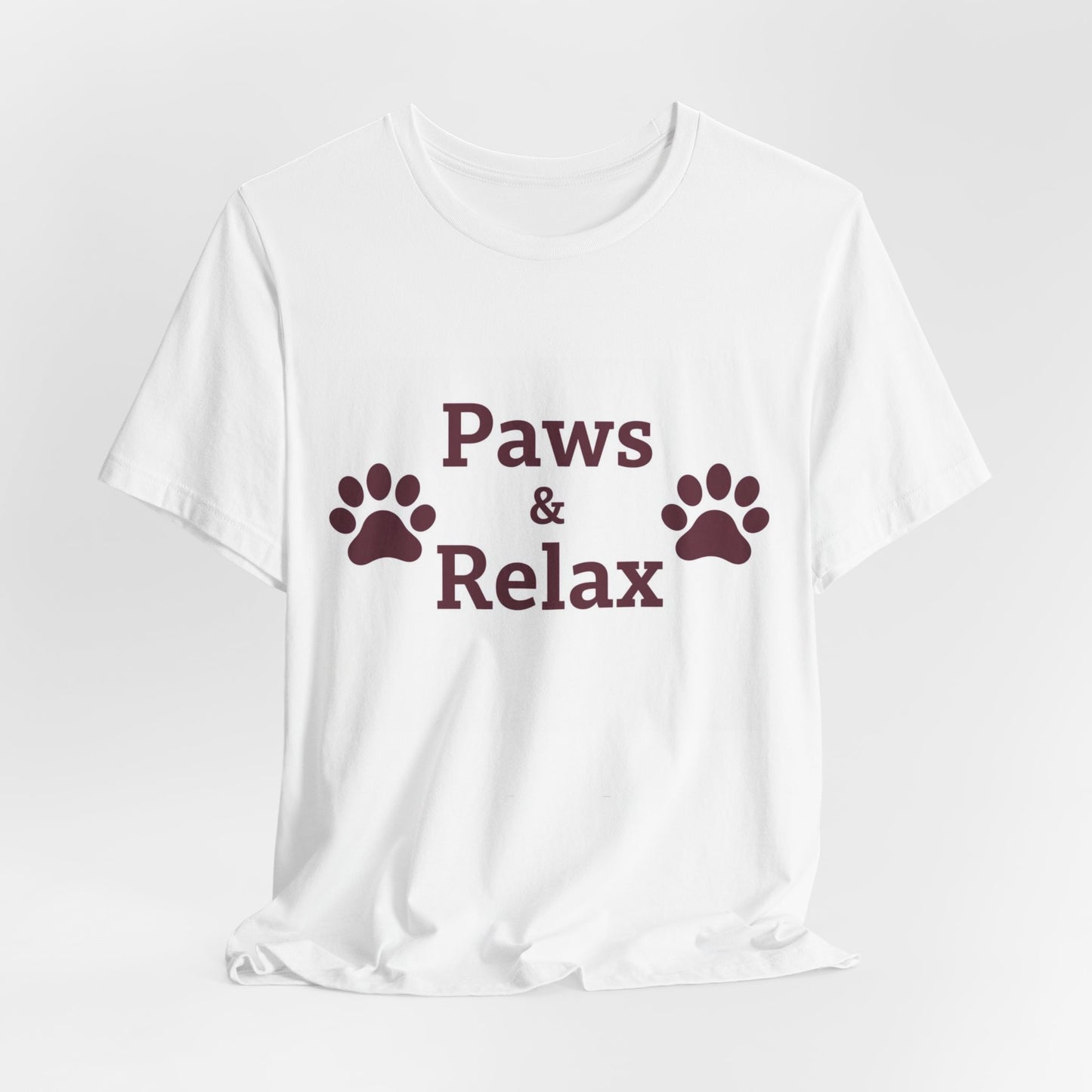 Paws & Relax Tee — Pet Lover T‑Shirt with Paw Print Design