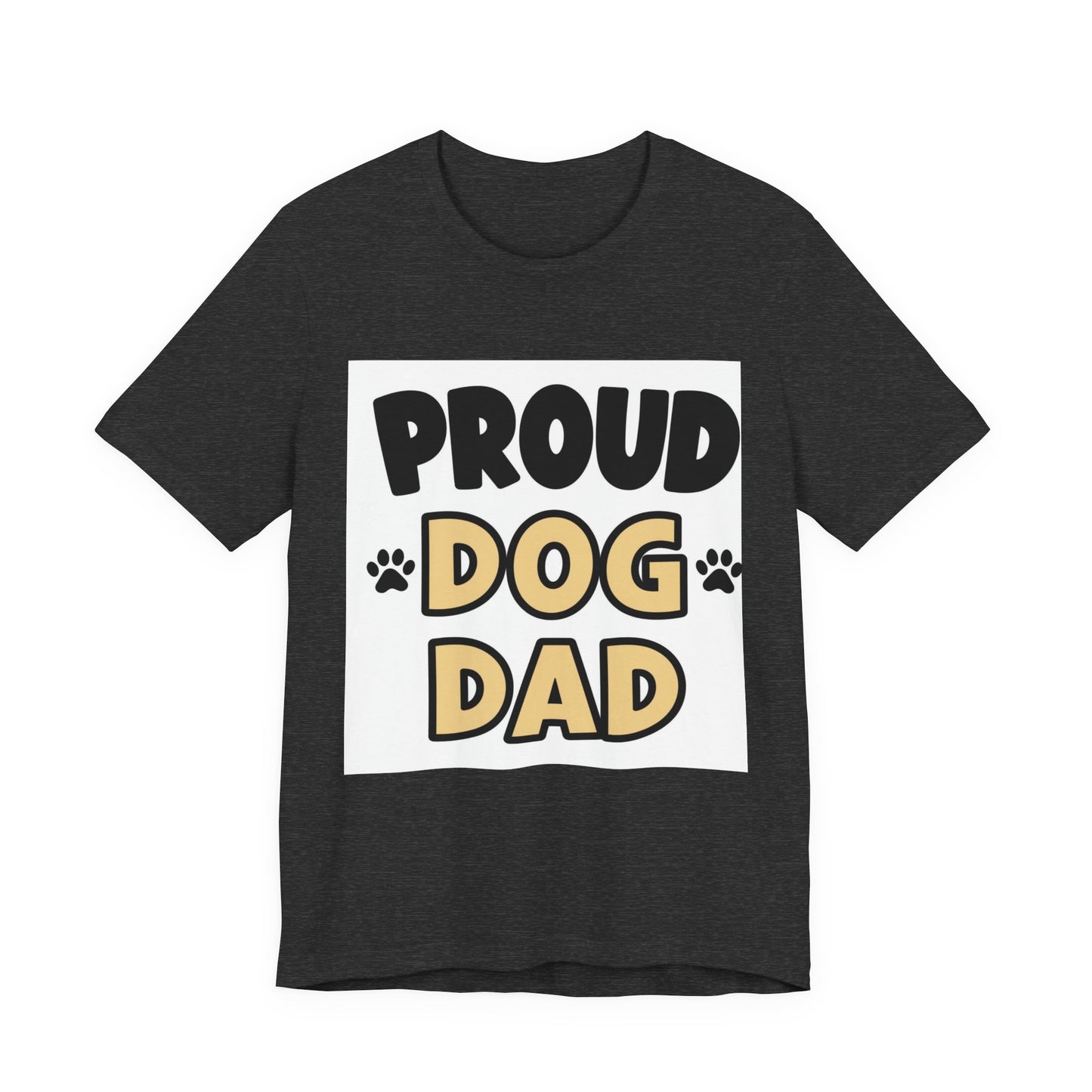 Proud Dog Dad T-Shirt — Men's Cute Pawprint Dog Dad Tee for Pet Lovers