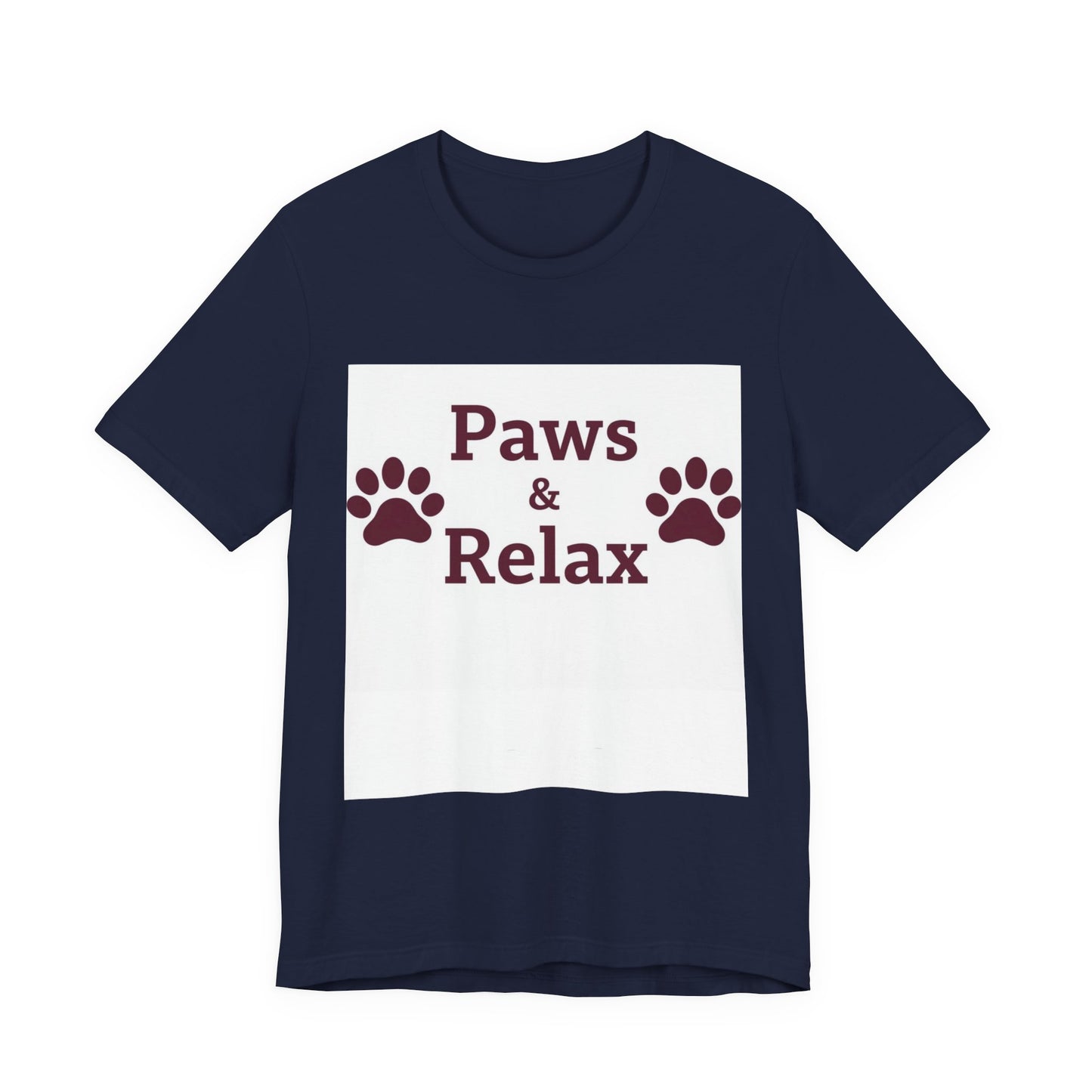 Paws & Relax Tee — Pet Lover T‑Shirt with Paw Print Design