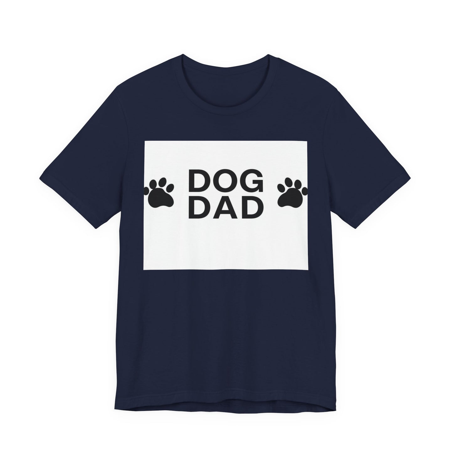 Dog Dad T-Shirt — Paw Print Graphic Tee for Dog Lovers