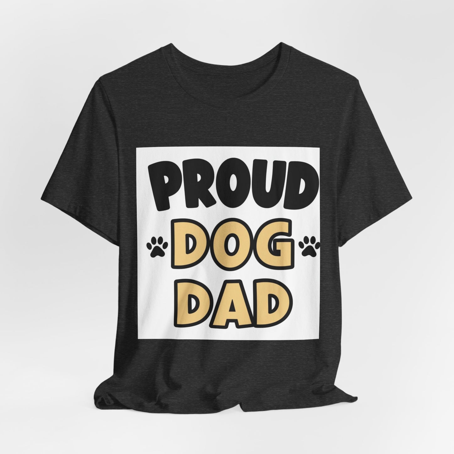 Proud Dog Dad T-Shirt — Men's Cute Pawprint Dog Dad Tee for Pet Lovers