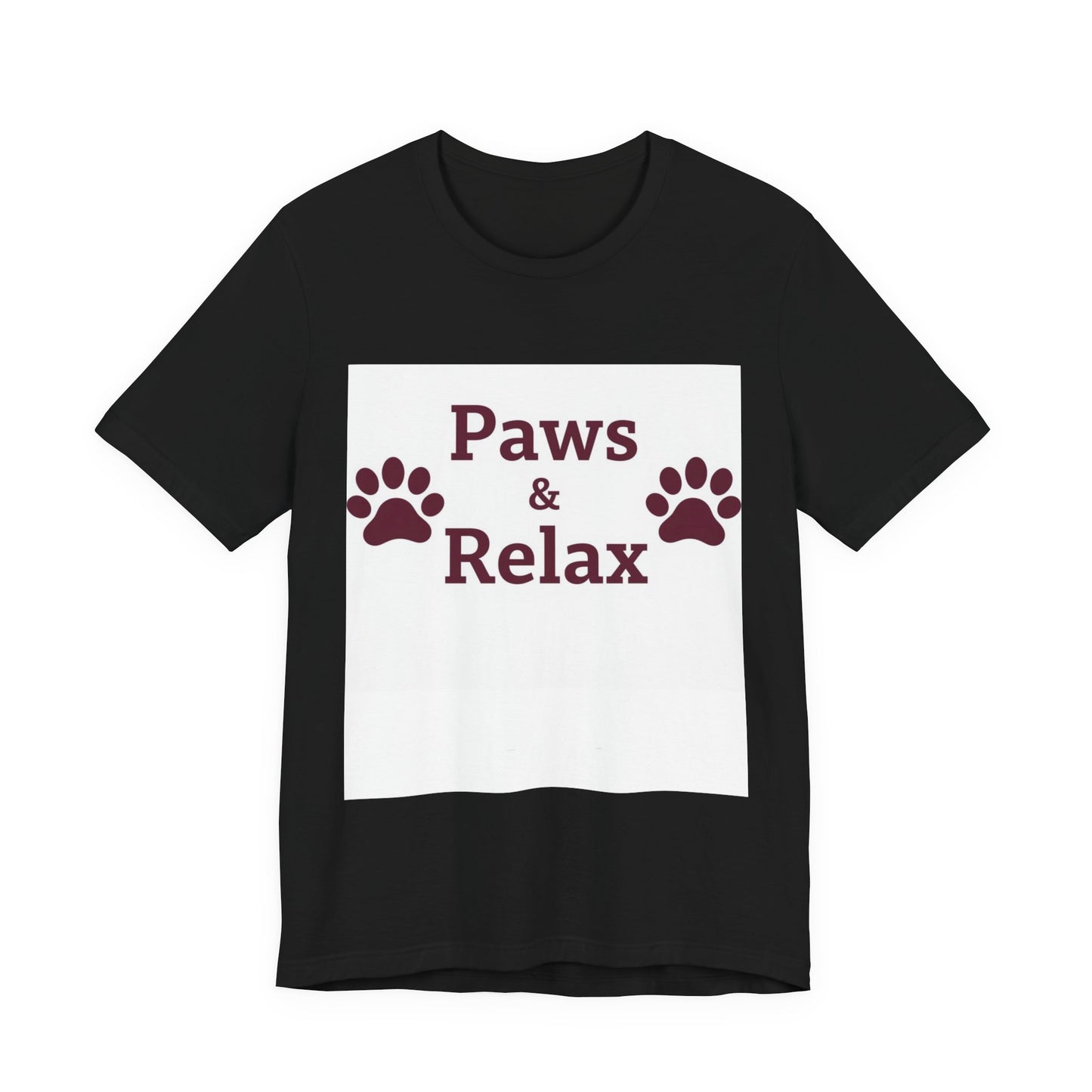 Paws & Relax Tee — Pet Lover T‑Shirt with Paw Print Design