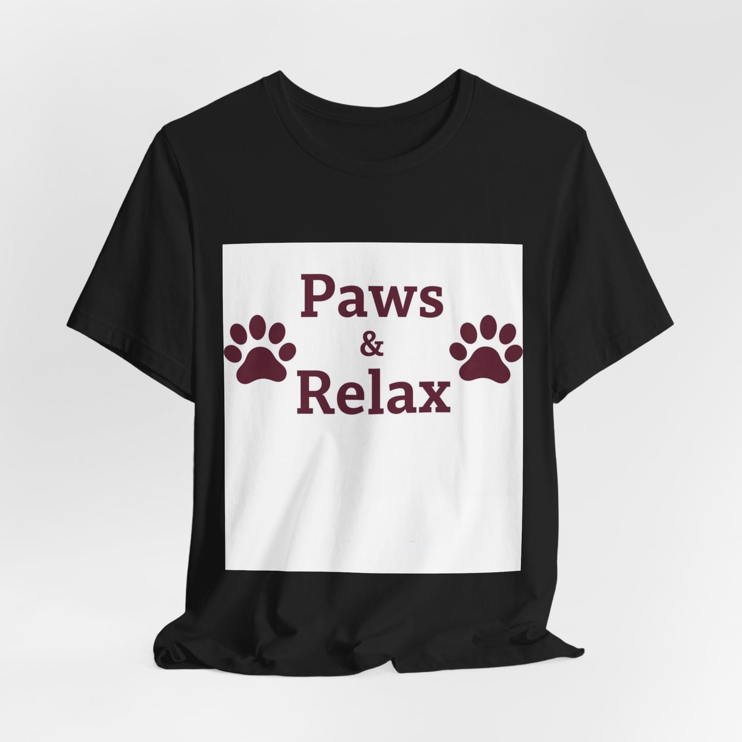 Paws & Relax Tee — Pet Lover T‑Shirt with Paw Print Design