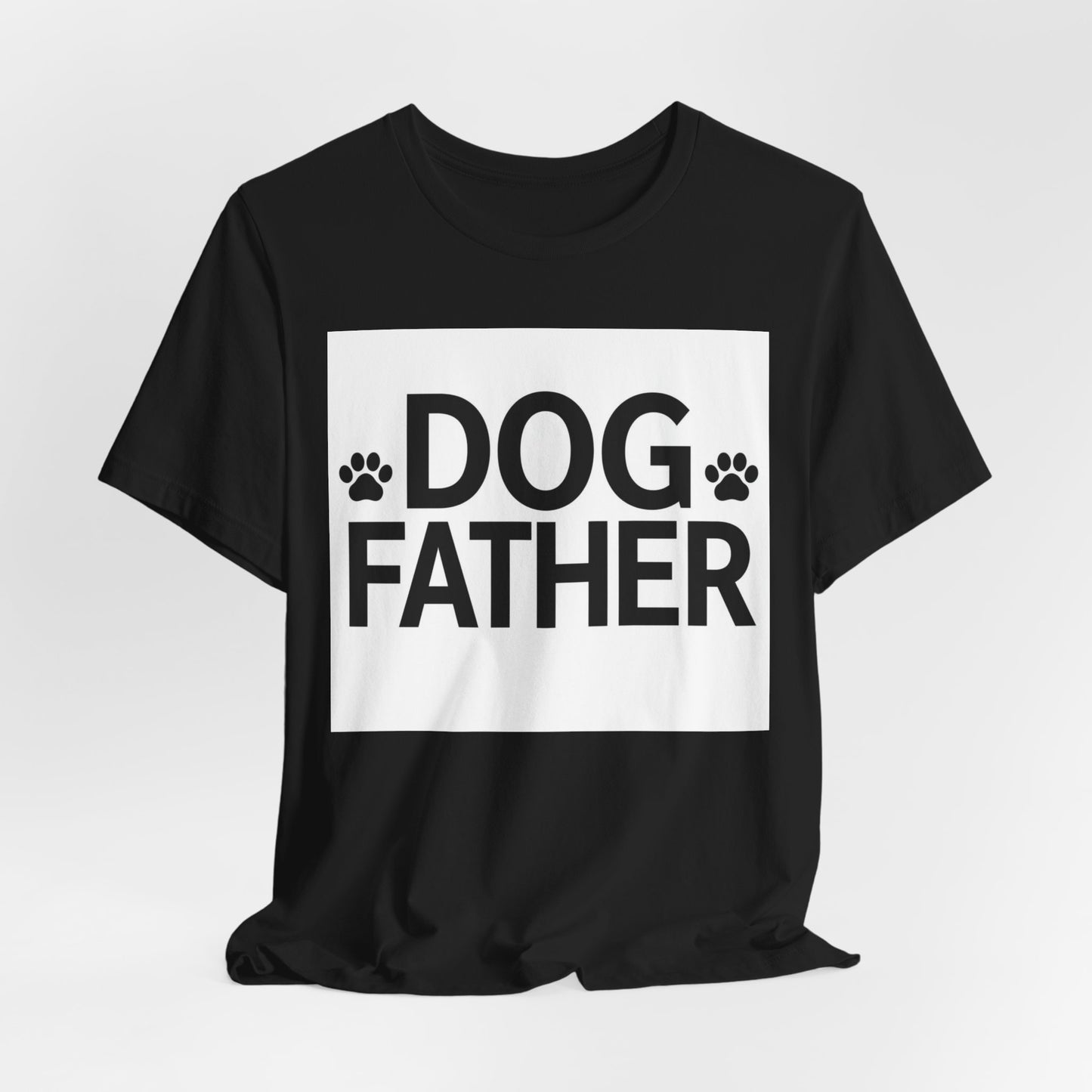 Dog Father T-Shirt — Paw Print Graphic Tee for Dog Dads