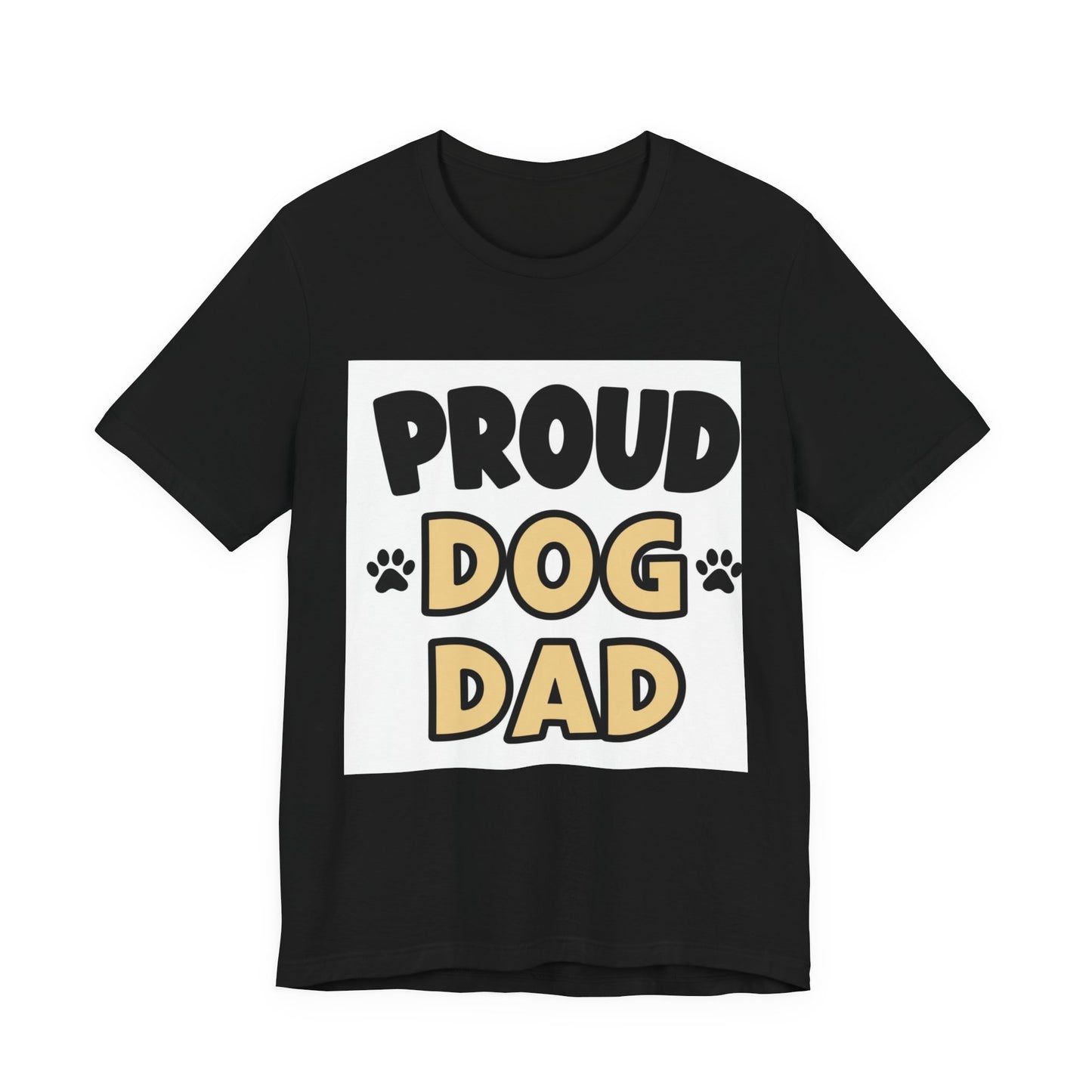 Proud Dog Dad T-Shirt — Men's Cute Pawprint Dog Dad Tee for Pet Lovers