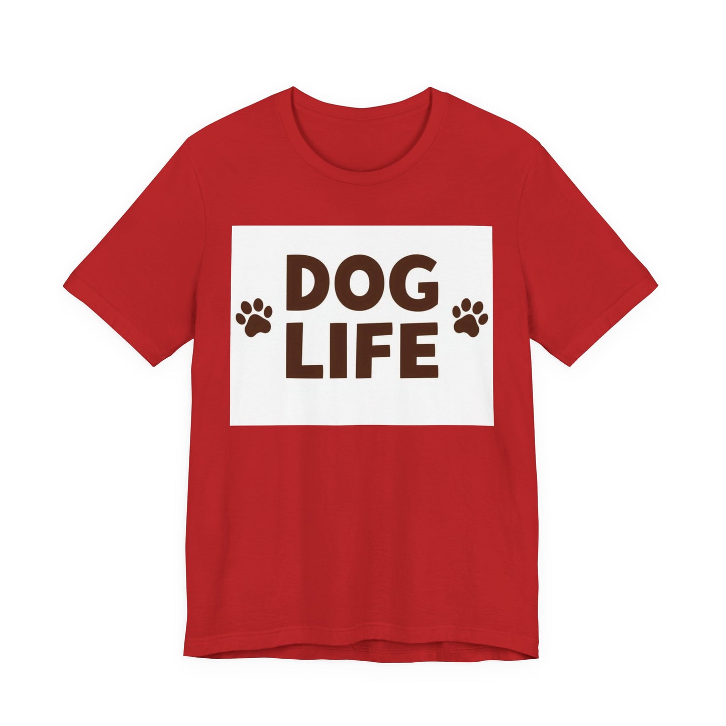 Dog Life T‑Shirt – Paw Print Dog Lover Tee