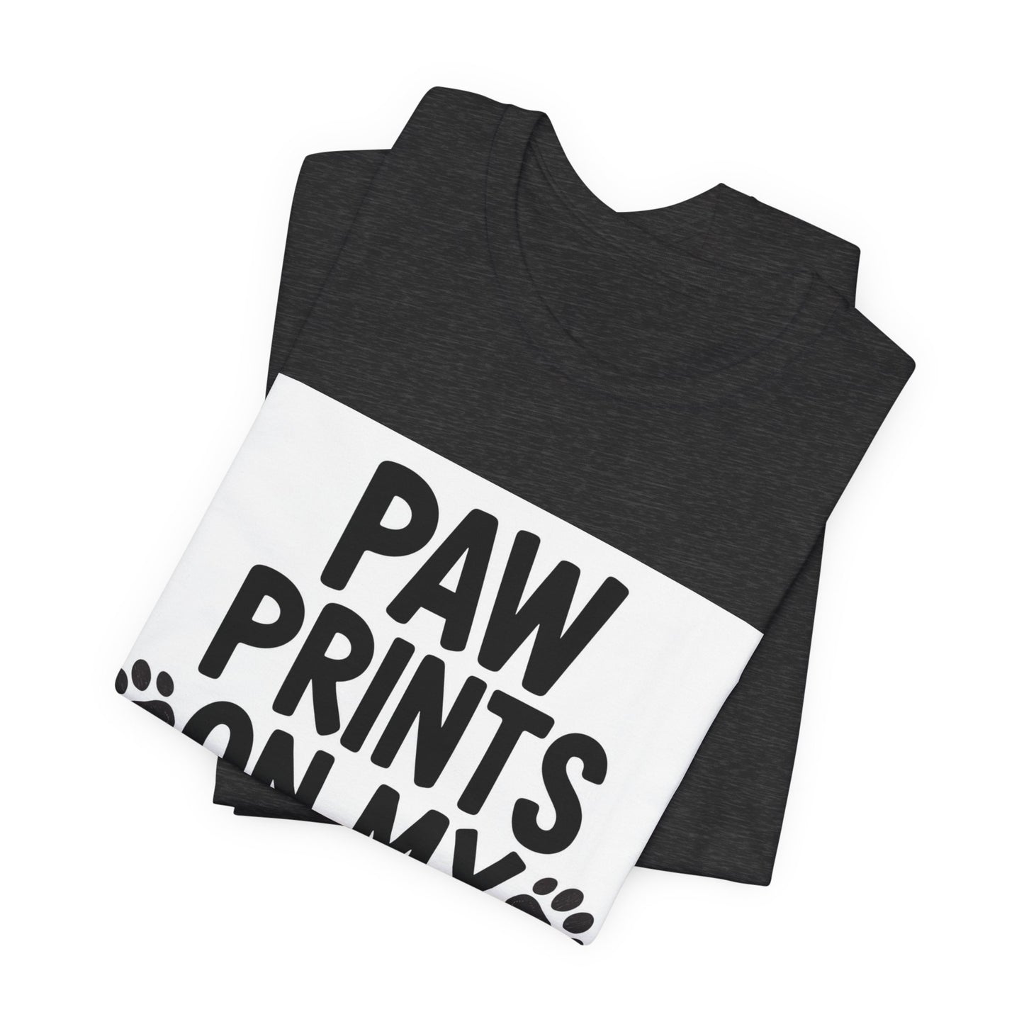 Paw Prints On My Heart T-Shirt – Cute Dog & Cat Lover Tee