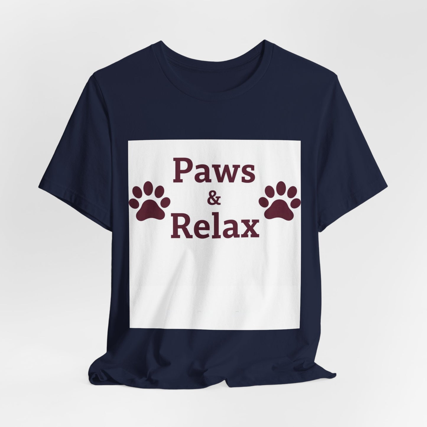 Paws & Relax Tee — Pet Lover T‑Shirt with Paw Print Design