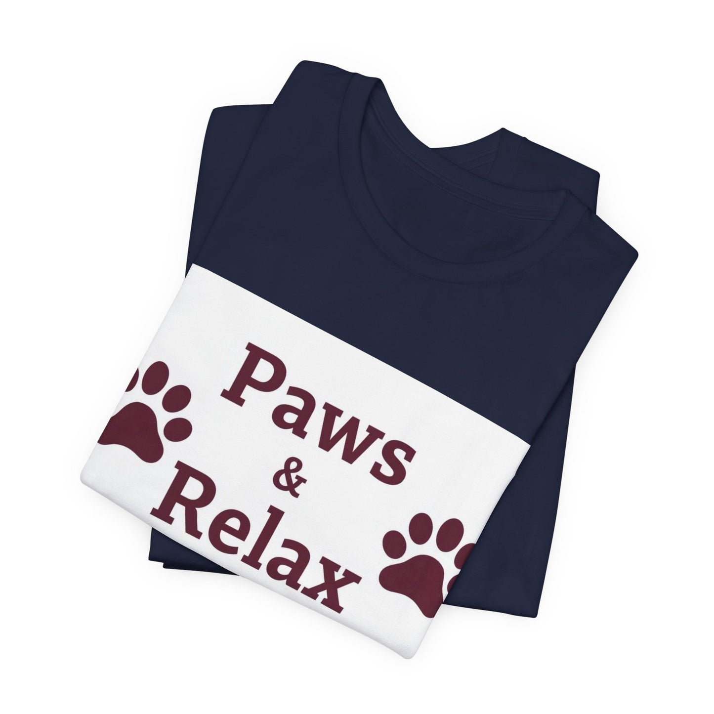 Paws & Relax Tee — Pet Lover T‑Shirt with Paw Print Design