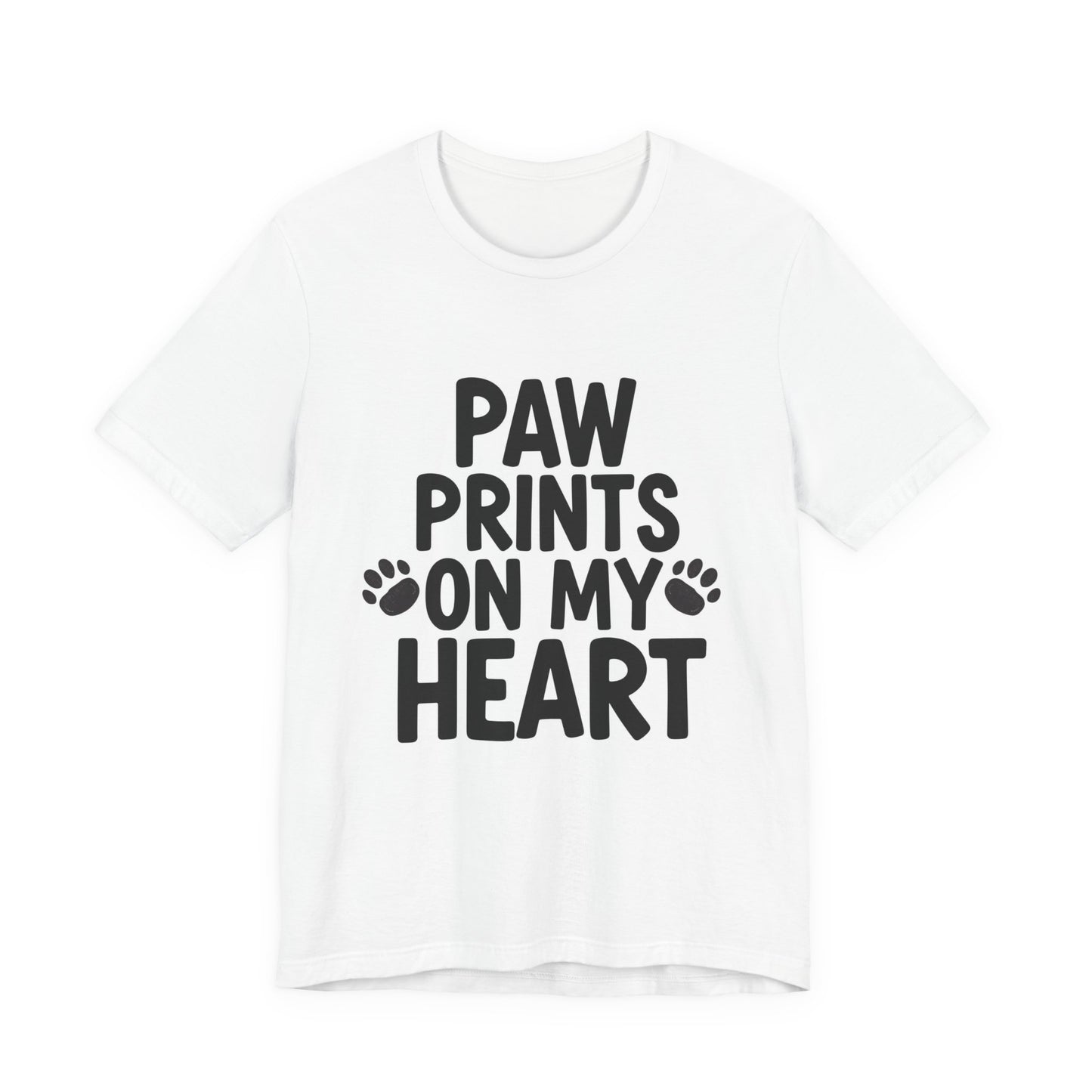Paw Prints On My Heart T-Shirt – Cute Dog & Cat Lover Tee