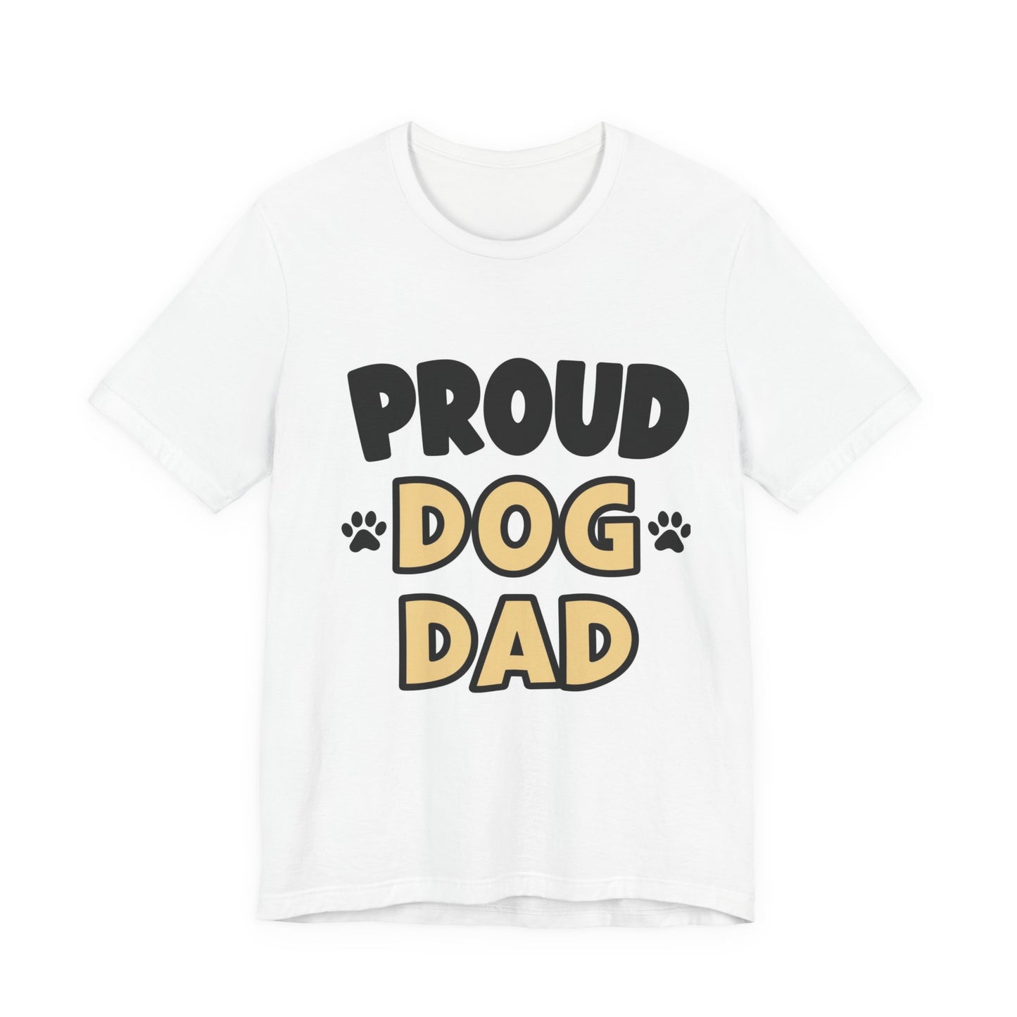 Proud Dog Dad T-Shirt — Men's Cute Pawprint Dog Dad Tee for Pet Lovers