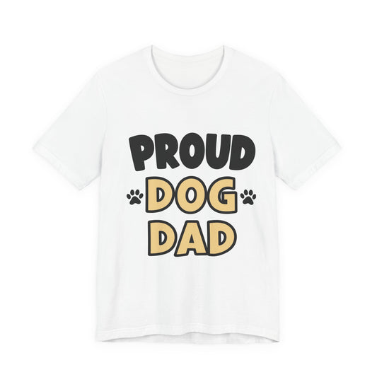 Proud Dog Dad T-Shirt — Men's Cute Pawprint Dog Dad Tee for Pet Lovers