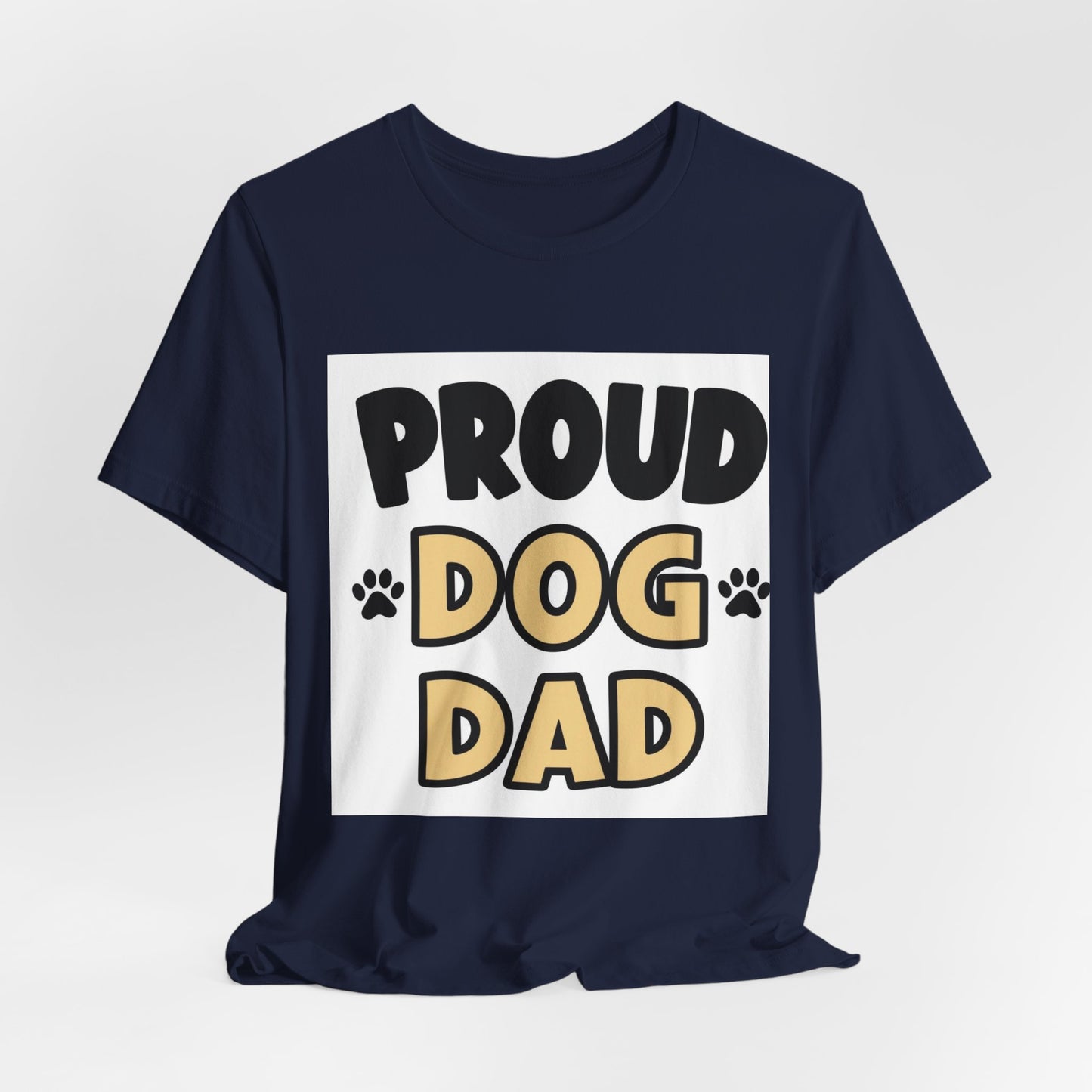 Proud Dog Dad T-Shirt — Men's Cute Pawprint Dog Dad Tee for Pet Lovers