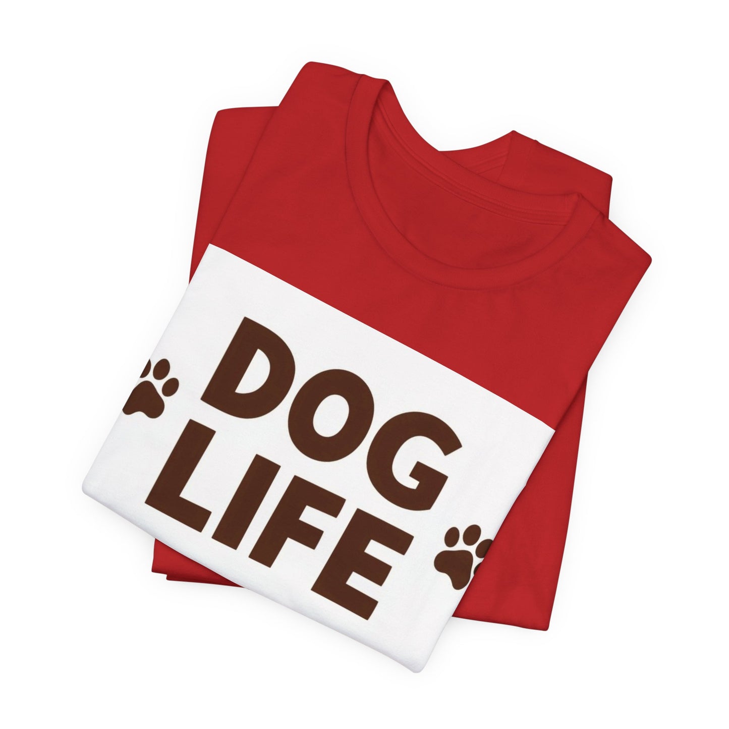 Dog Life T‑Shirt – Paw Print Dog Lover Tee