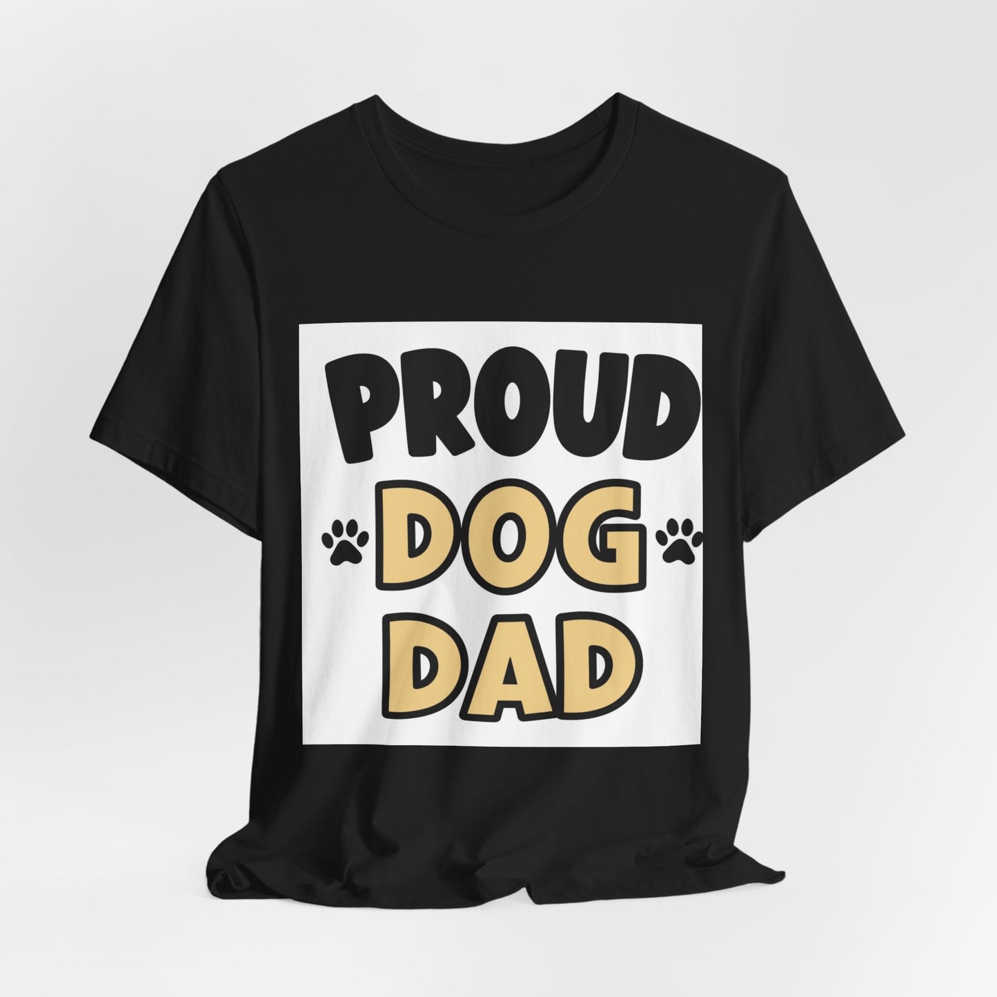 Proud Dog Dad T-Shirt — Men's Cute Pawprint Dog Dad Tee for Pet Lovers