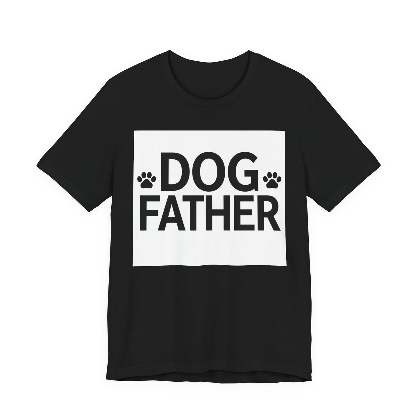 Dog Father T-Shirt — Paw Print Graphic Tee for Dog Dads