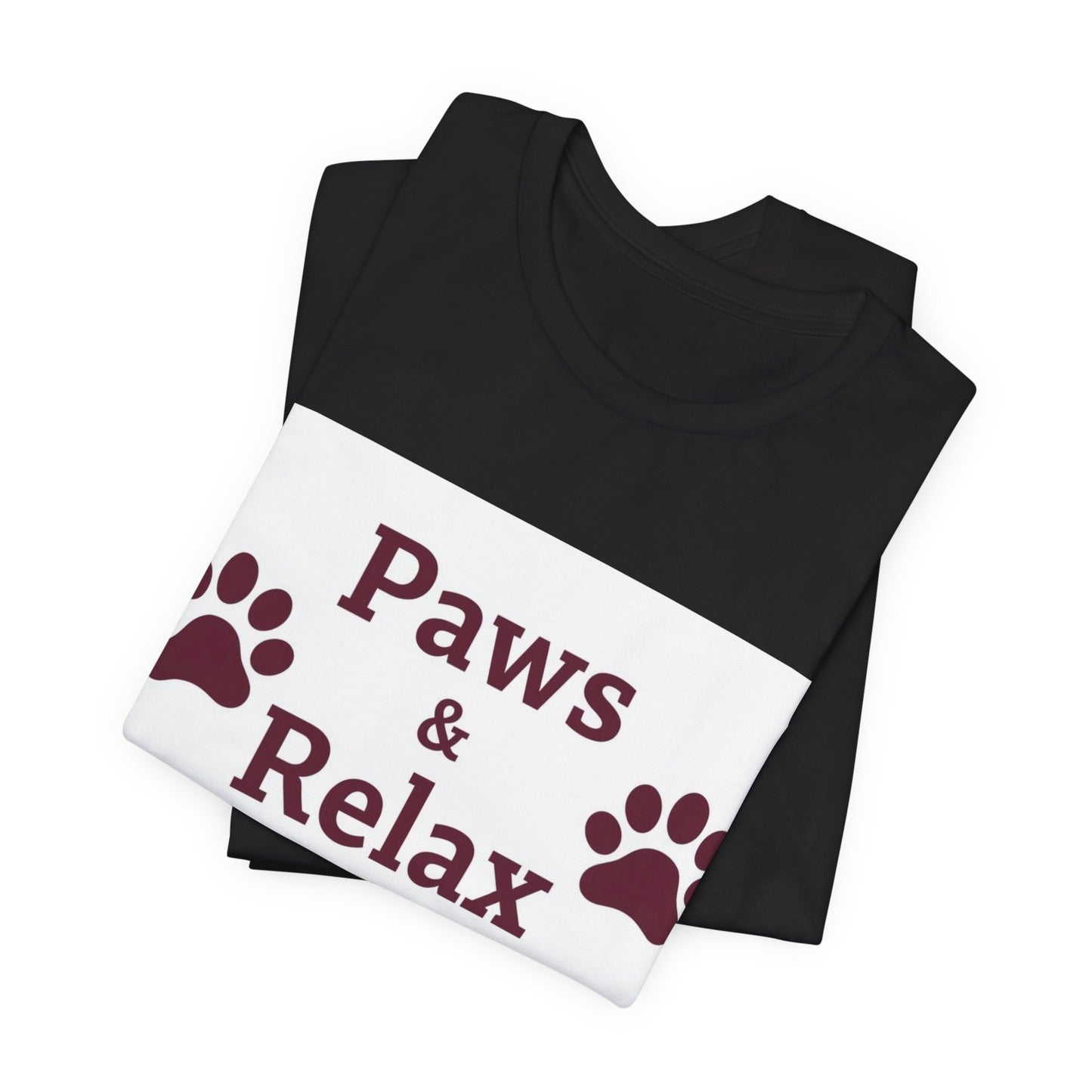 Paws & Relax Tee — Pet Lover T‑Shirt with Paw Print Design